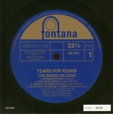 Tears For Fears - The Seeds Of Love +4, original label front